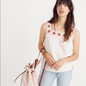 Madewell Embroidered Island Tank Top